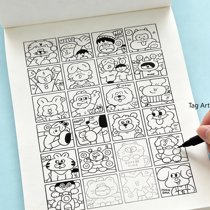 Food Snacks Coloring Book - Endişe Giderici El Çizimleri Kitabı, Çizim