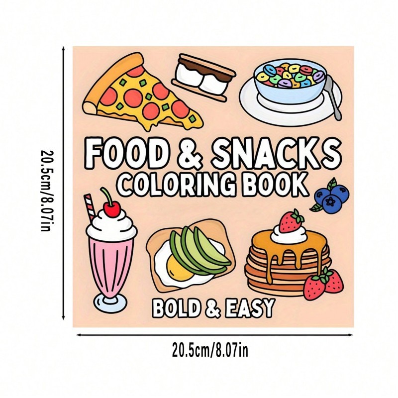 Food Snacks Coloring Book - Yeni Yiyecek ve Atıştırmalık Temalı Boyama