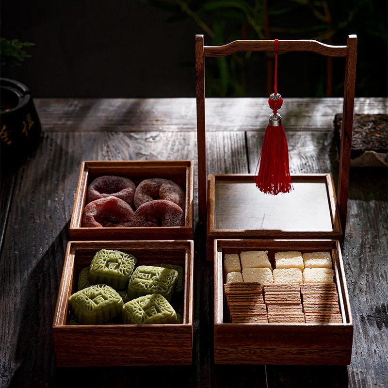 Snacks Food Gift Baskets - Minimalist Çok Katmanlı İstiflenebilir Yiyecek Kutusu
