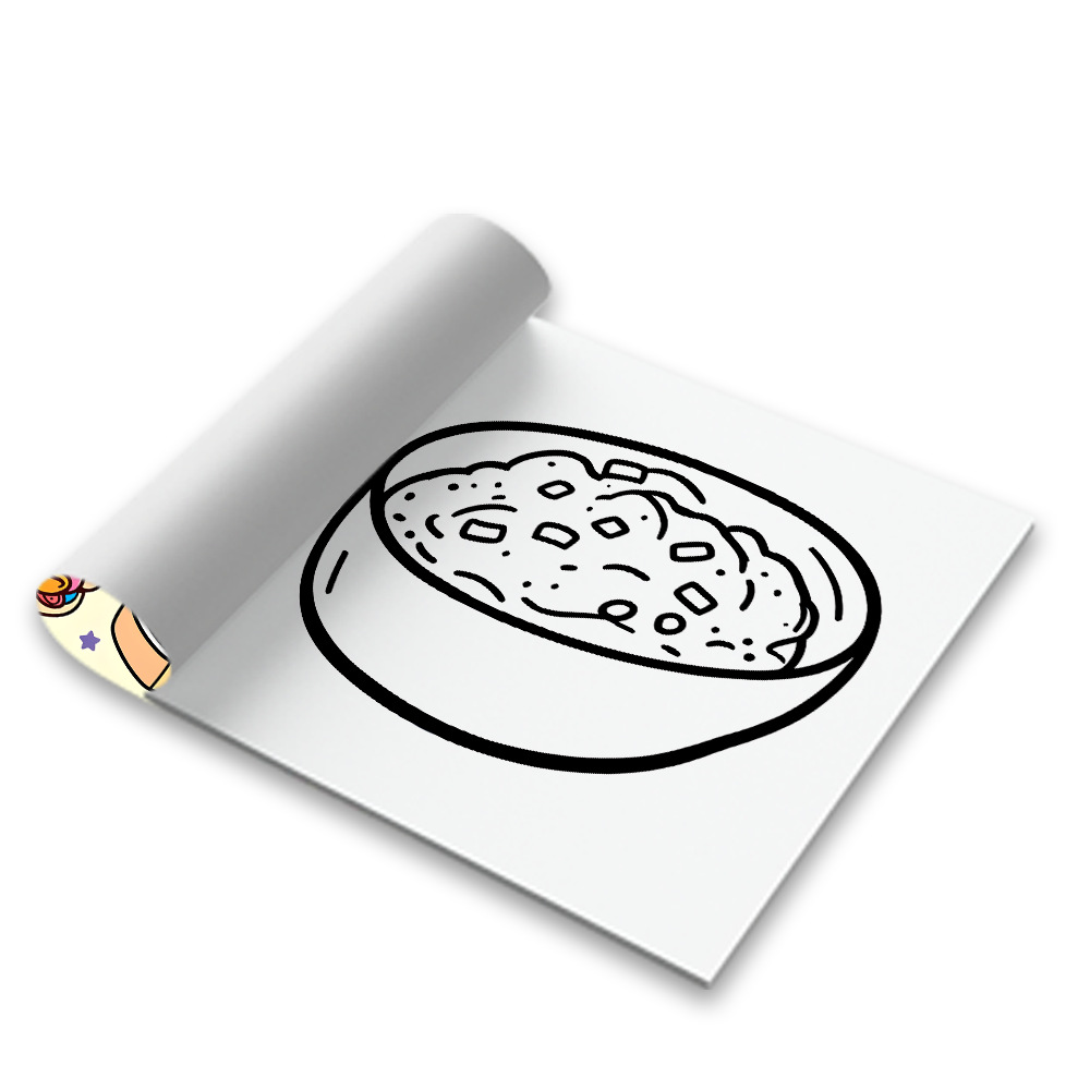 Food Snacks Coloring Book - Yiyecekler, İçecekler ve Tatlılar Cesur ve