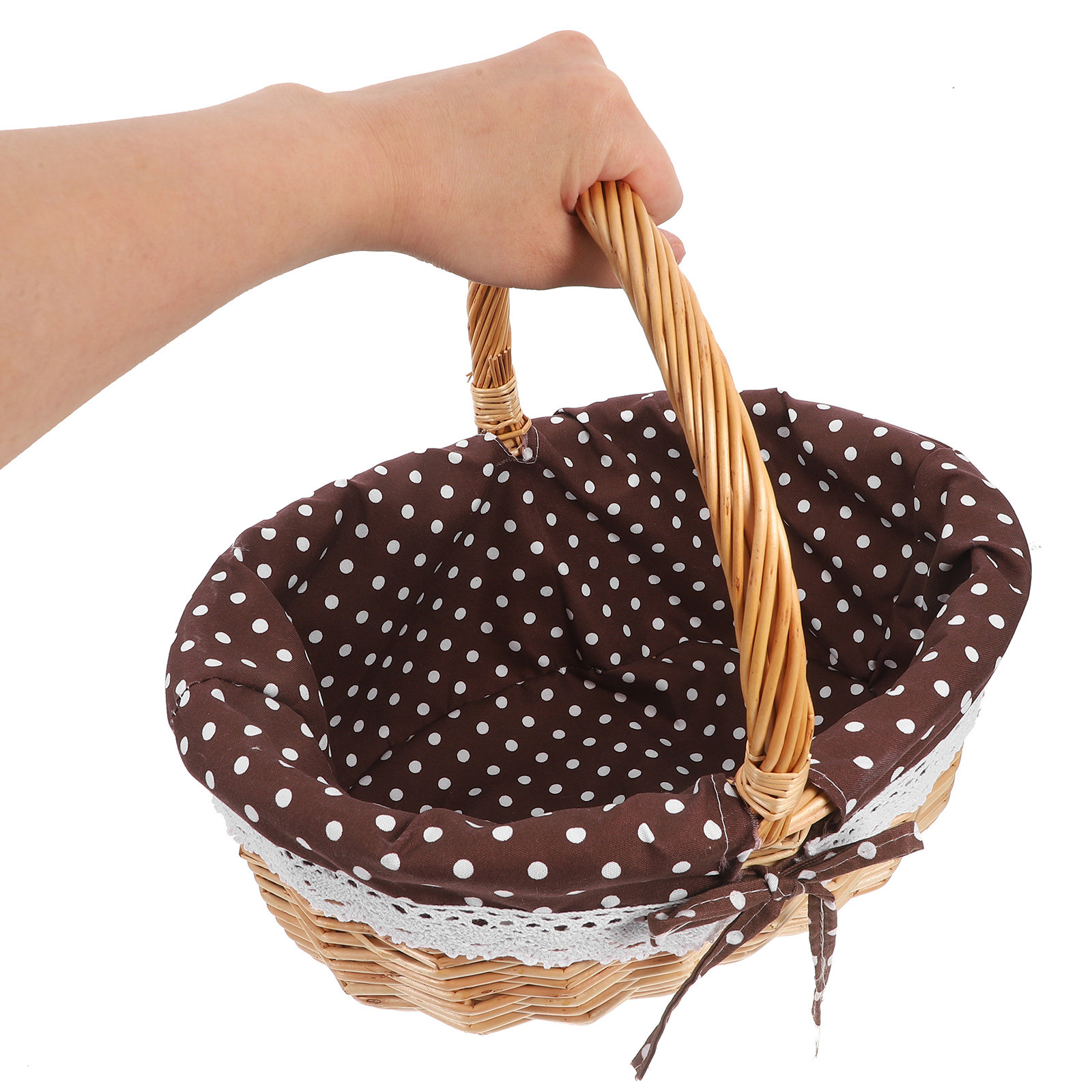 Snacks Food Gift Baskets - El yapımı hasır saklama sepeti, keten