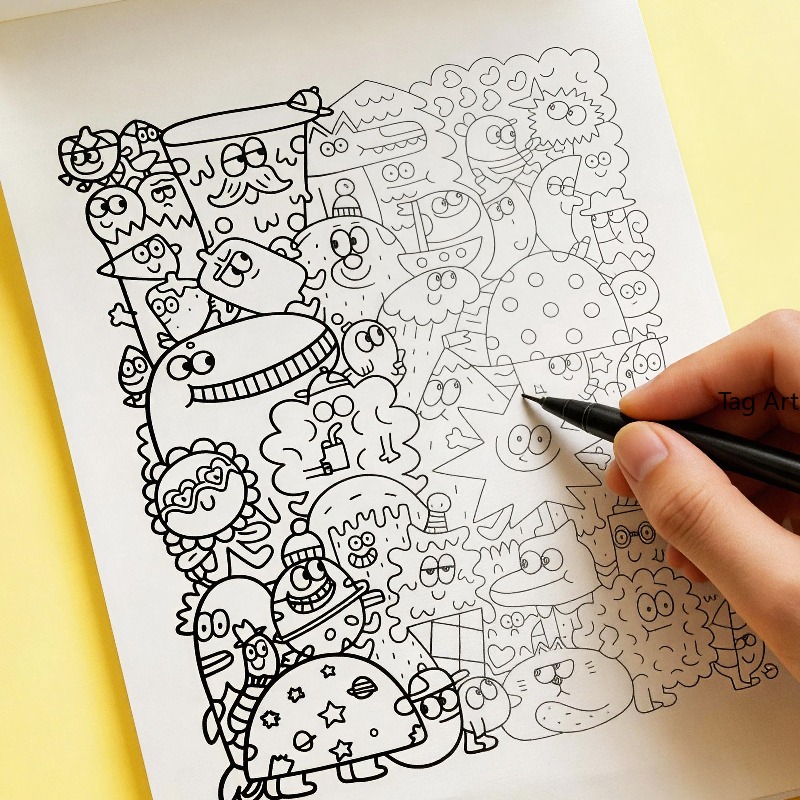 Endişe Giderici El Çizimleri K - Food Snacks Coloring Book incelemesi ve fiyatı
