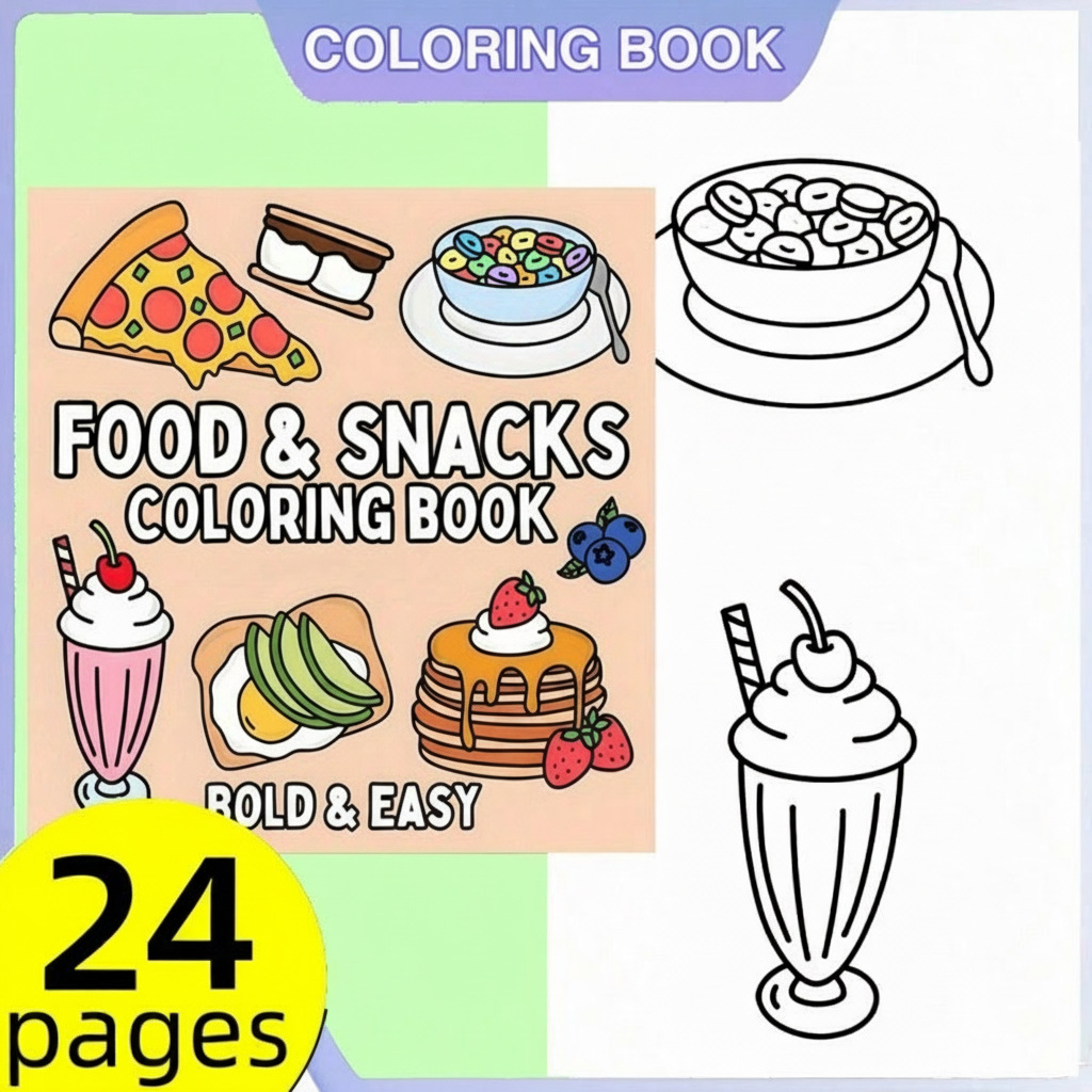 Yeni Yiyecek ve Atıştırmalık T - Food Snacks Coloring Book incelemesi ve fiyatı