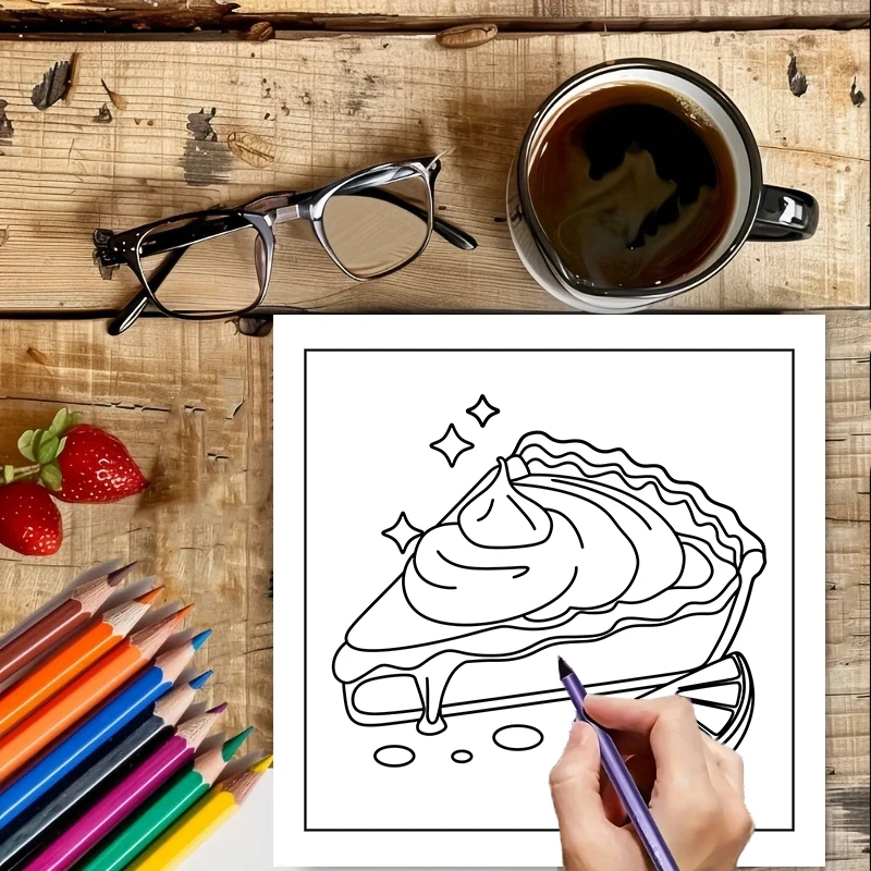 Yetişkinler için Kolay Yemek v - Food Snacks Coloring Book incelemesi ve fiyatı