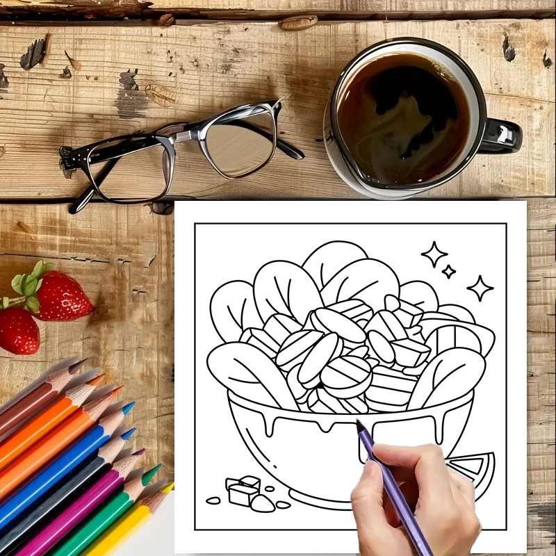 Yetişkinler için Kolay Yemek v - Food Snacks Coloring Book incelemesi ve fiyatı