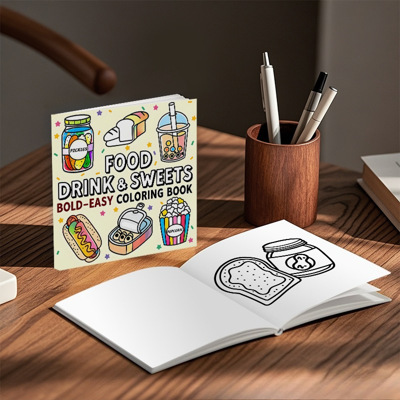 Yiyecekler, İçecekler ve Tatlı - Food Snacks Coloring Book incelemesi ve fiyatı