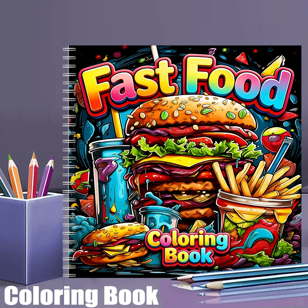 Yetişkinler için Hızlı Yemek B - Food Snacks Coloring Book incelemesi ve fiyatı